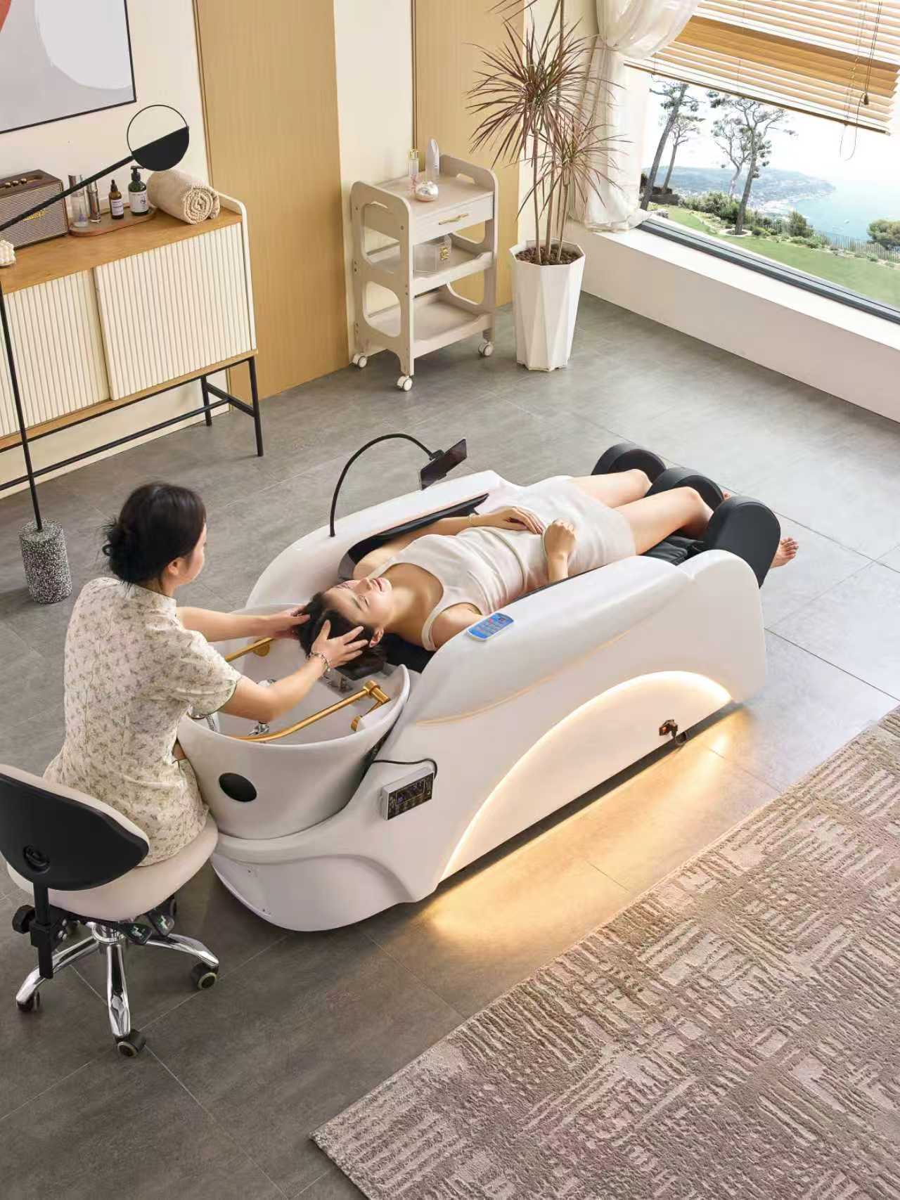 Japanese/Korean Head Spa Shampoo Bed with Full Body and Leg Massage(Arm or Armless) - Image 15