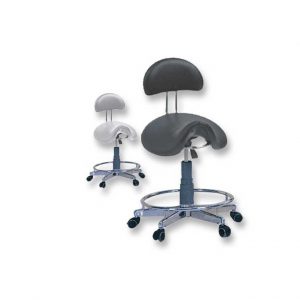 Hydraulic Saddle Stool w/back