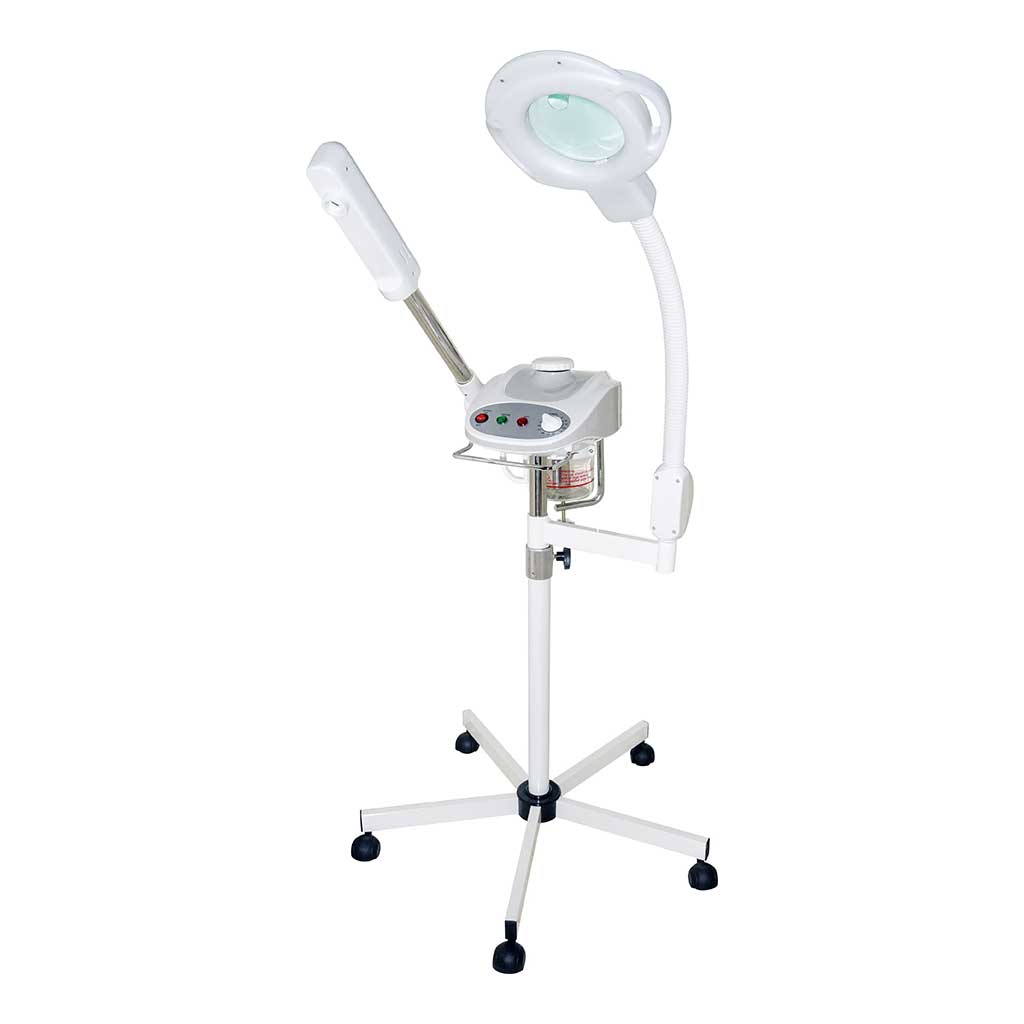 Ozone Aroma Facial steamer w/ 5 Diopter Magnifying Lamp -Contemporary Design