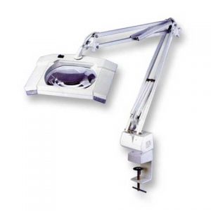 Square 5X Diapter Magnifier Tabletop Lamp