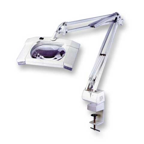 Square 5X Diapter Magnifier Tabletop Lamp