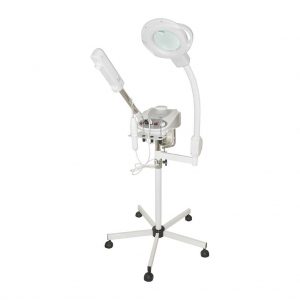 3 in 1 Aromatherapy Ozone Facial Steamer w/ 5 diopter Magnifying Lamp and High Frequency - New Contemporary Design