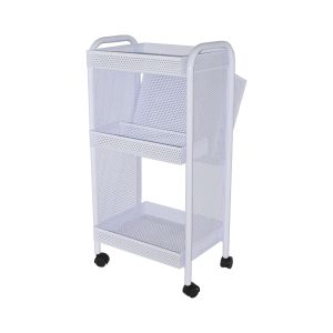 Metal Cart /W Unique Shelves and Wheels
