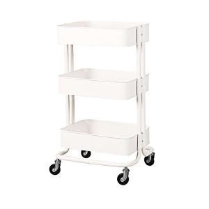 Metal Cart /W Deep Shelves and Wheels