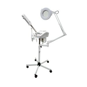 4 in 1 Aromatherapy Ozone Facial Steamer w/ 5 diopter Magnifying Lamp, Galvanic and High Frequency - New Contemporary Design